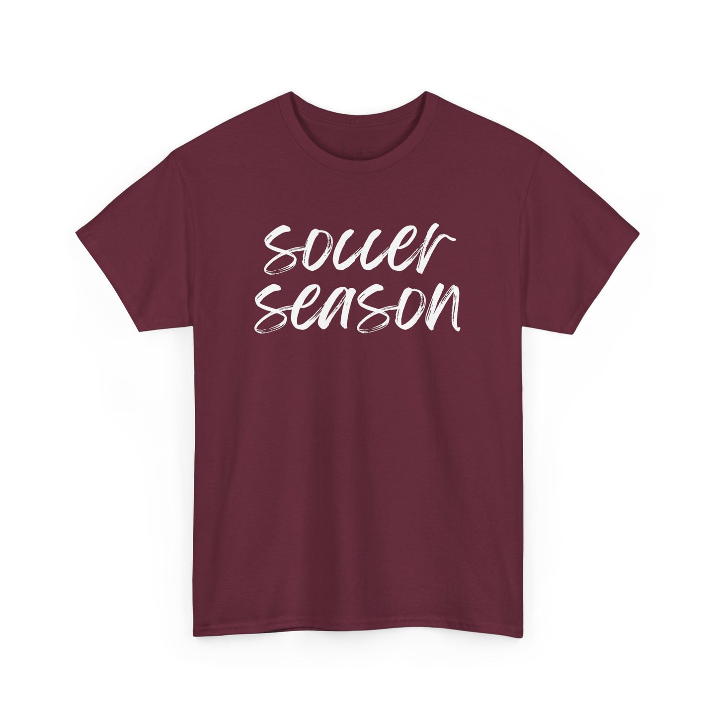 Soccer Season- White Text Tee
