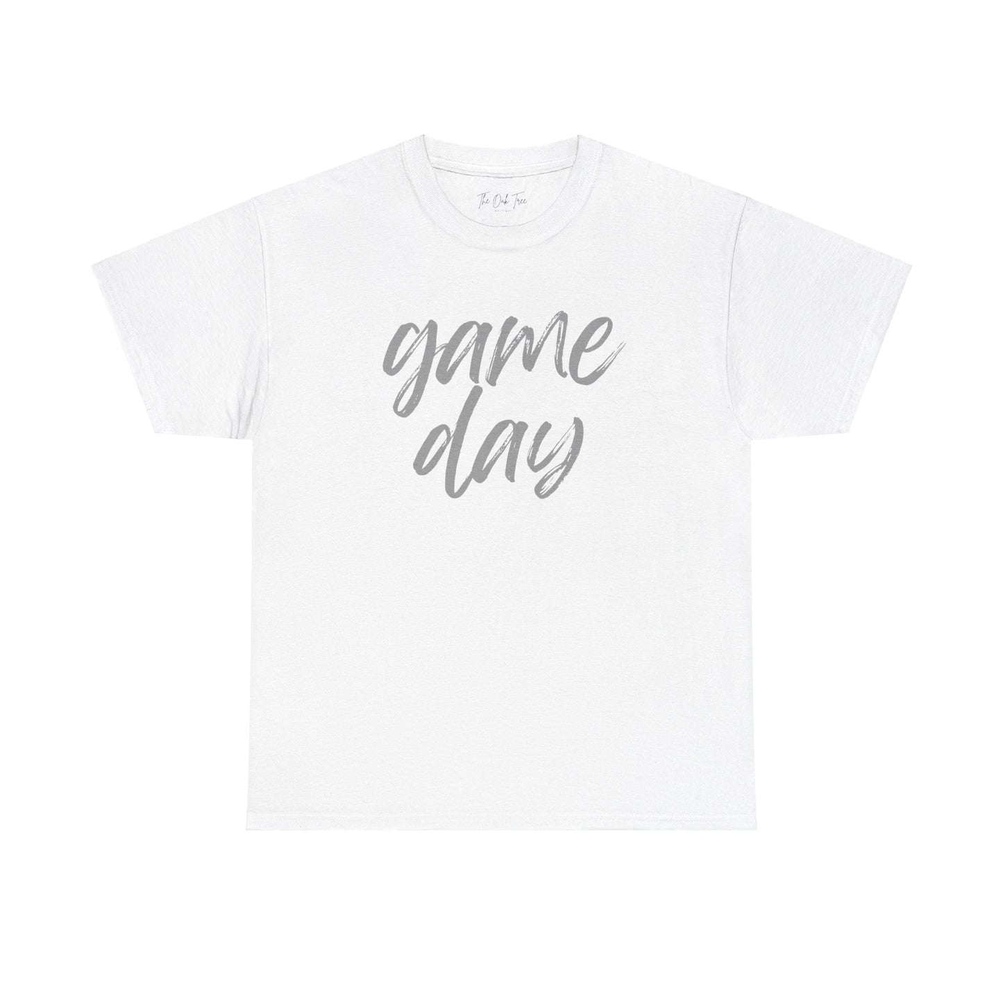 Game Day- Grey Text Script Tee