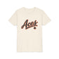 Aces Youth Tee - Retro Script Baseball Style Kids Shirt with Spade Logo