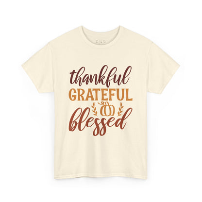 Thankful Grateful Blessed Unisex Heavy Cotton Tee