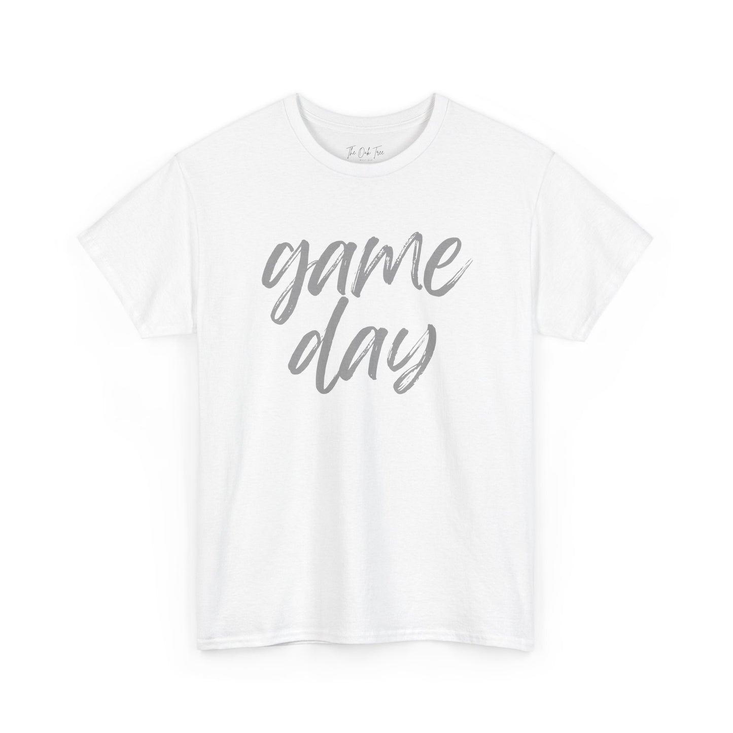 Game Day- Grey Text Script Tee