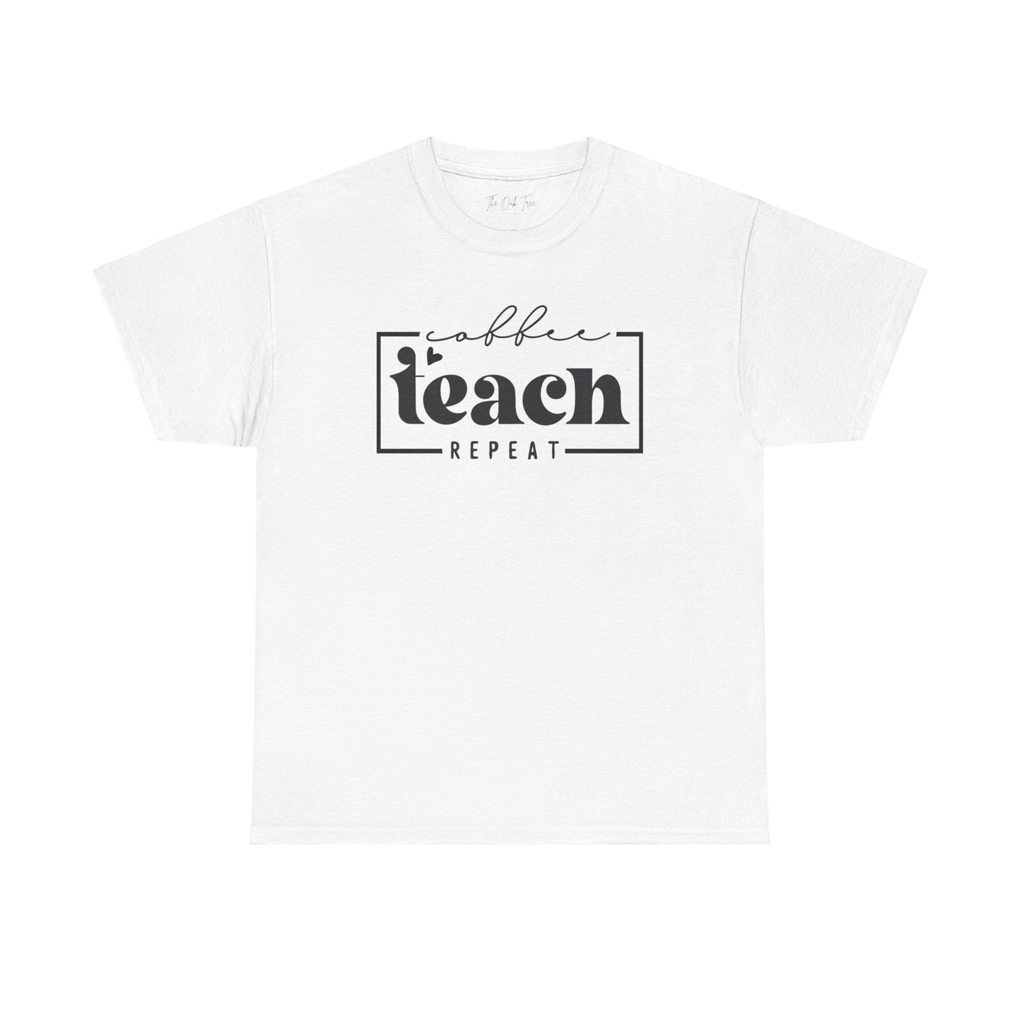 Coffee Teach Repeat Unisex Heavy Cotton Tee
