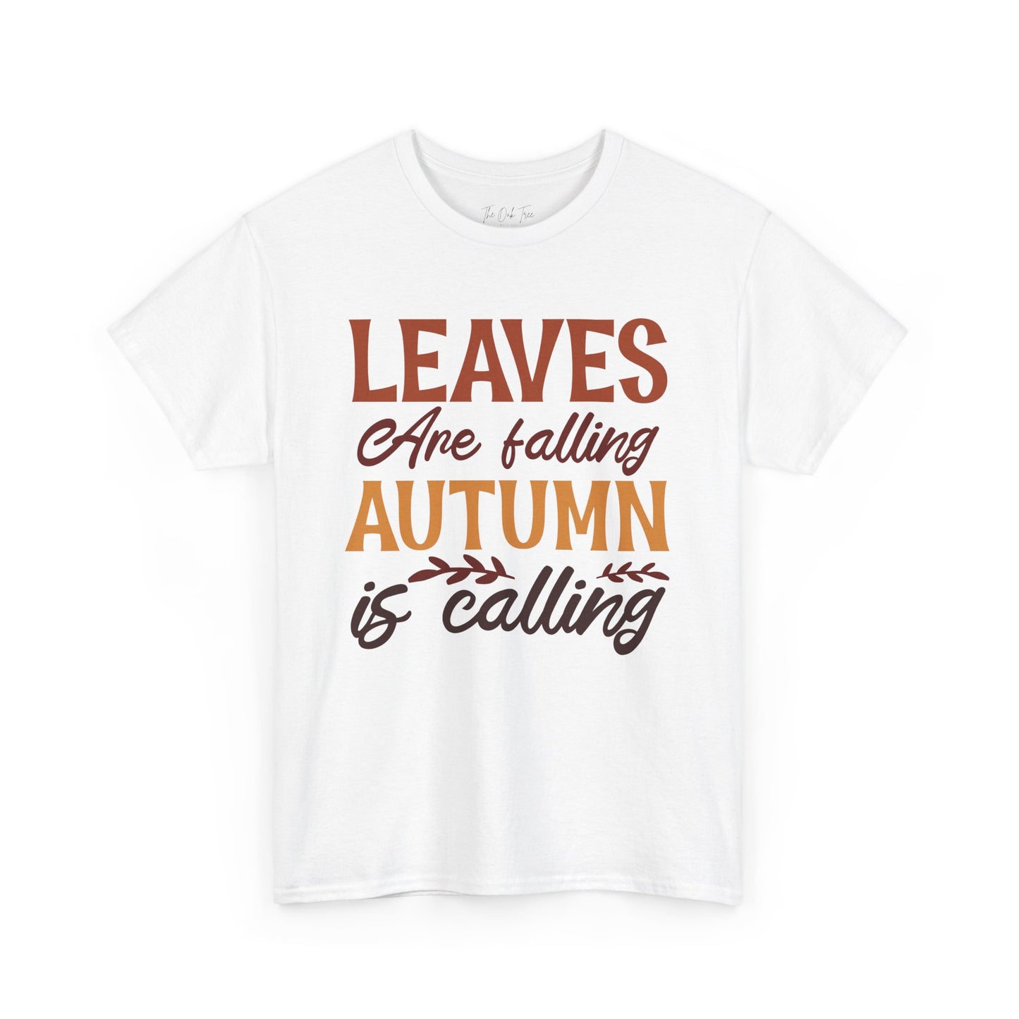 Leaves are Falling Autumn is Calling Unisex Heavy Cotton Tee