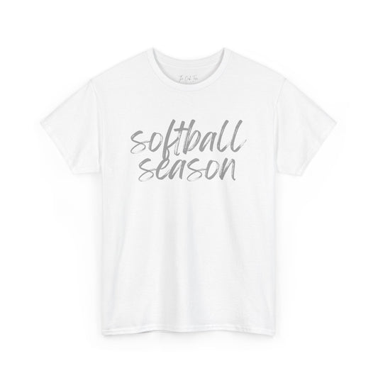 Softball Season- Grey Text Tee