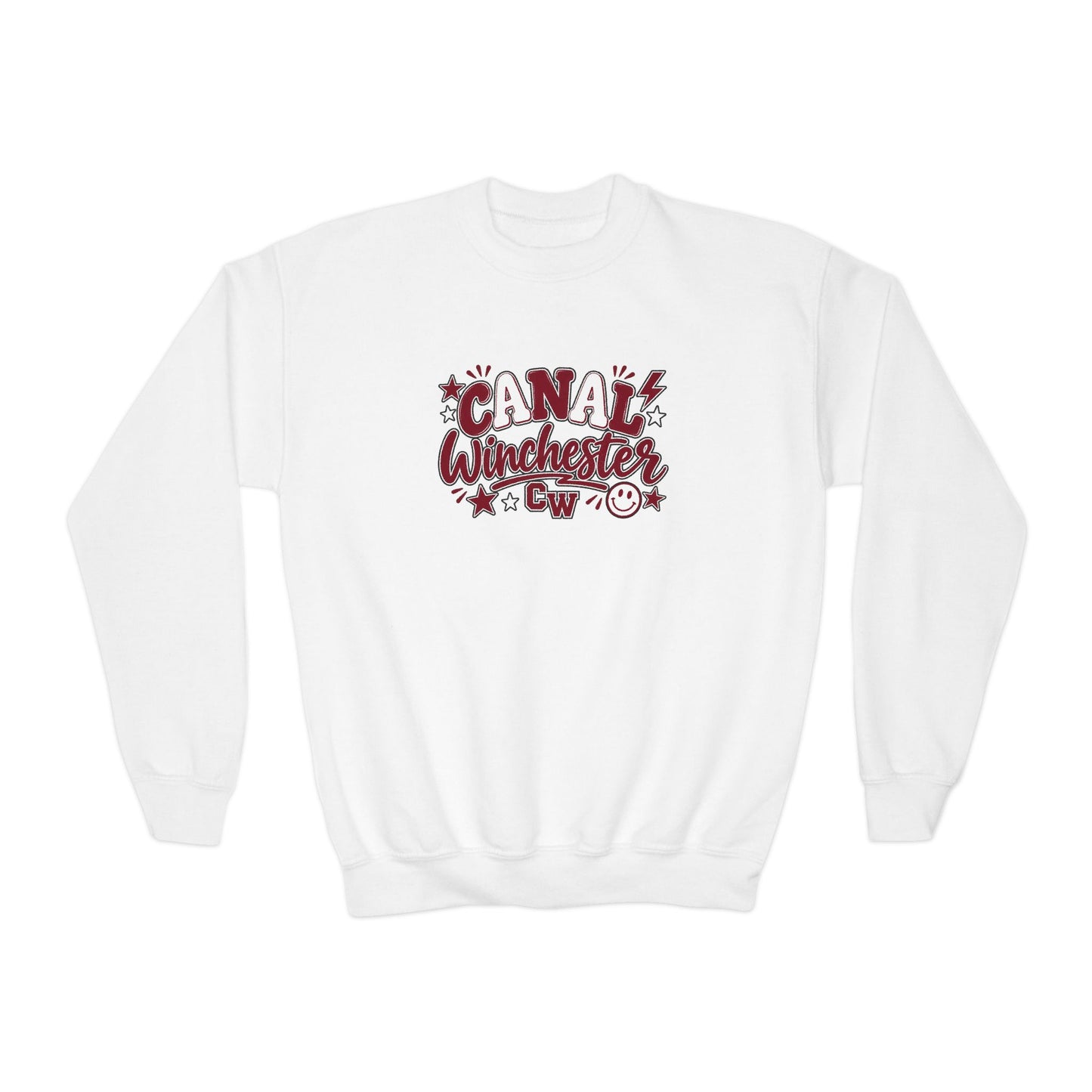 Canal Winchester Youth Crewneck Sweatshirt — Retro Stars Design