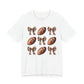 Football & Bows Tee — Cute Game Day Shirt for Fans & Moms