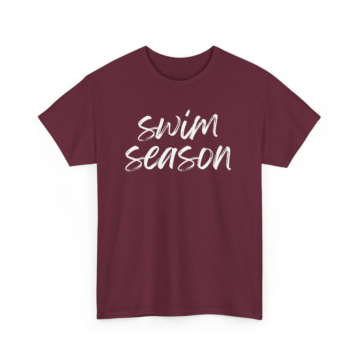 Swim Season- White Text Tee