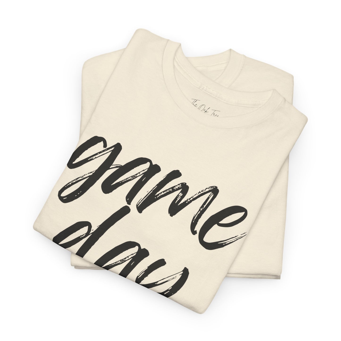 Game Day- Black Text Script Tee