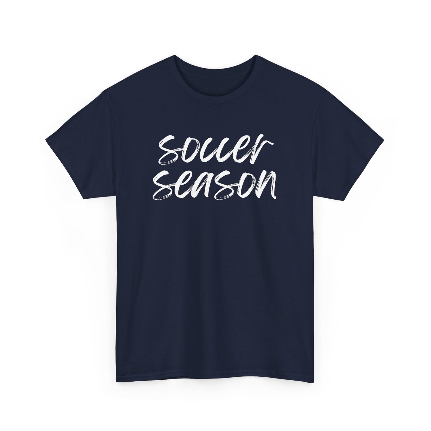Soccer Season- White Text Tee