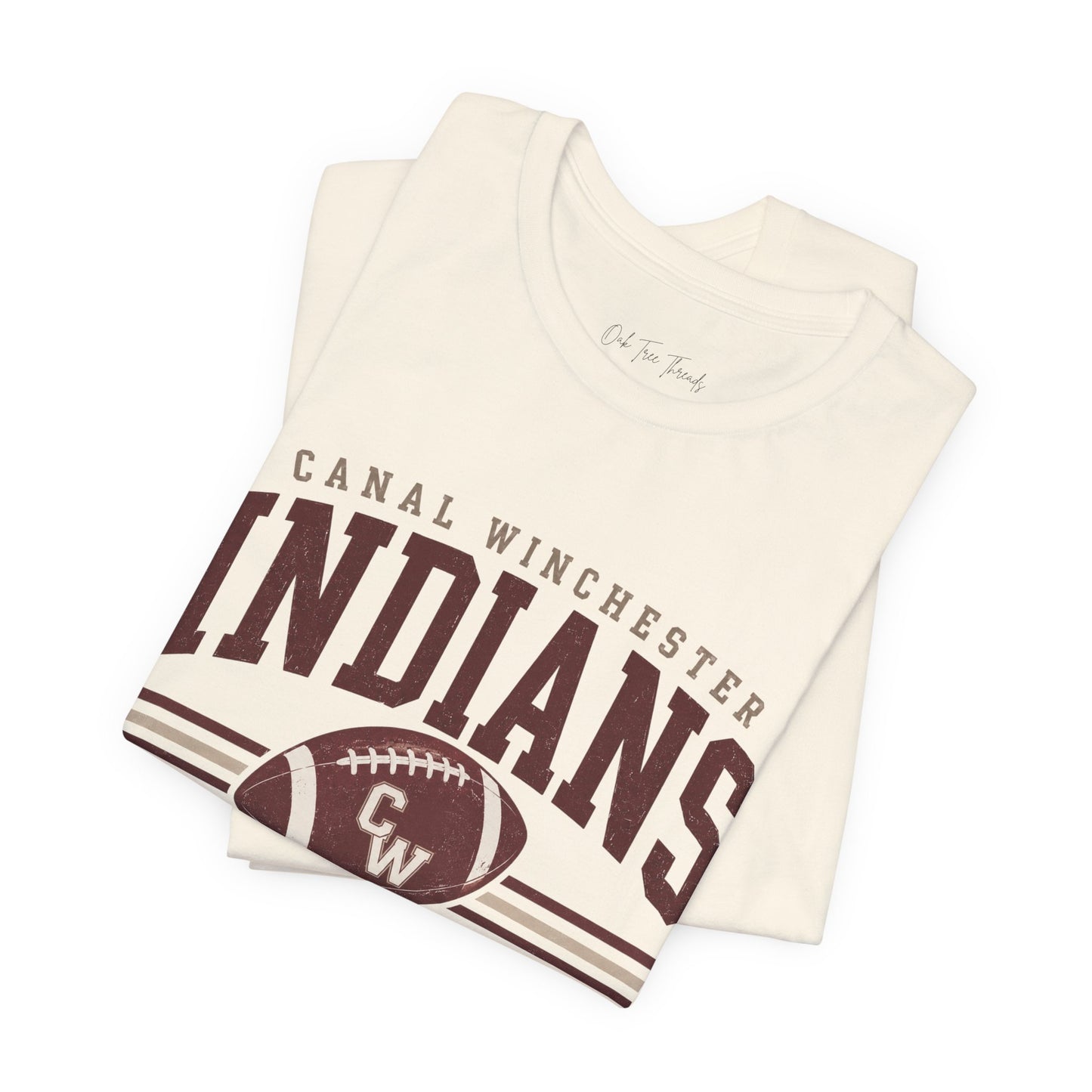 Canal Winchester Indians Football Tee — School Spirit Short Sleeve Shirt