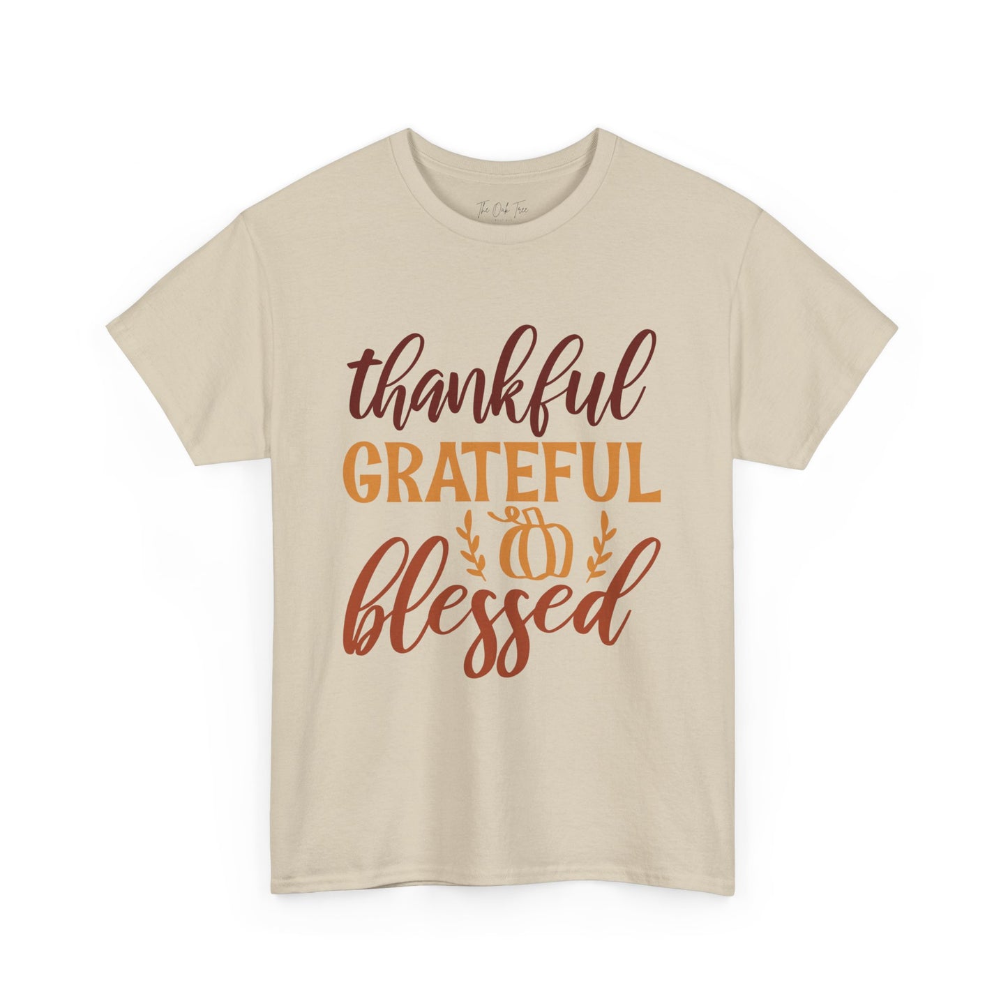 Thankful Grateful Blessed Unisex Heavy Cotton Tee