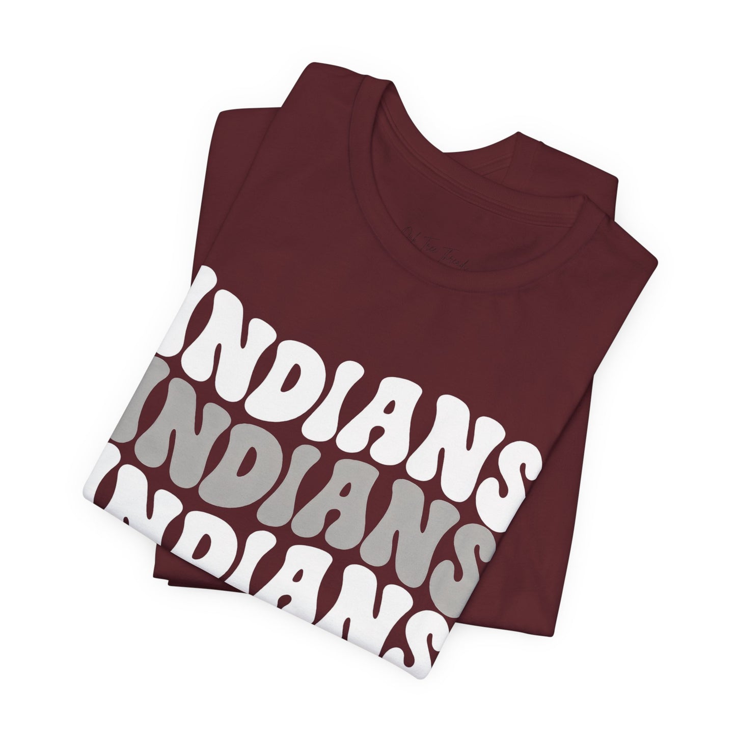 Indians Retro Stack Tee — Vintage Script Team Pride T-Shirt
