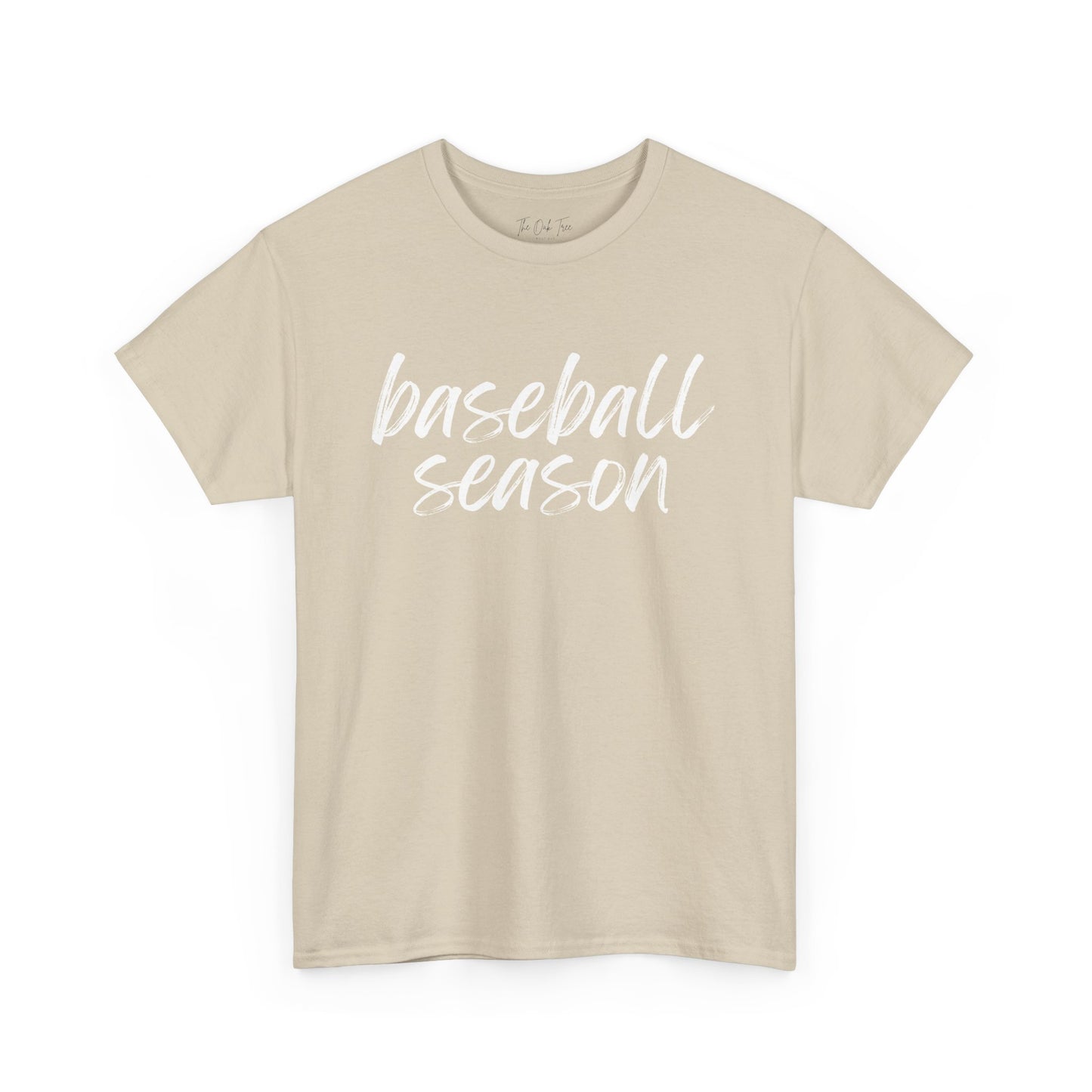 Baseball Season- White Text Tee
