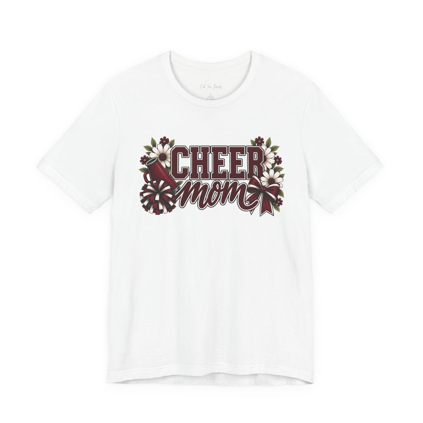 Cheer Mom T-Shirt — Floral Pom Pom Cheerleader Mom Tee