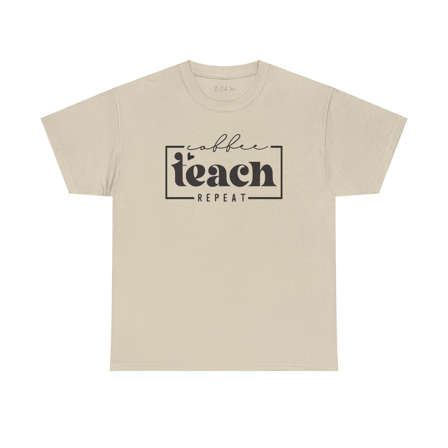 Coffee Teach Repeat Unisex Heavy Cotton Tee