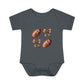 Baby Bodysuit — Football & Bow Pattern Infant Onesie (Cute Game Day Outfit)