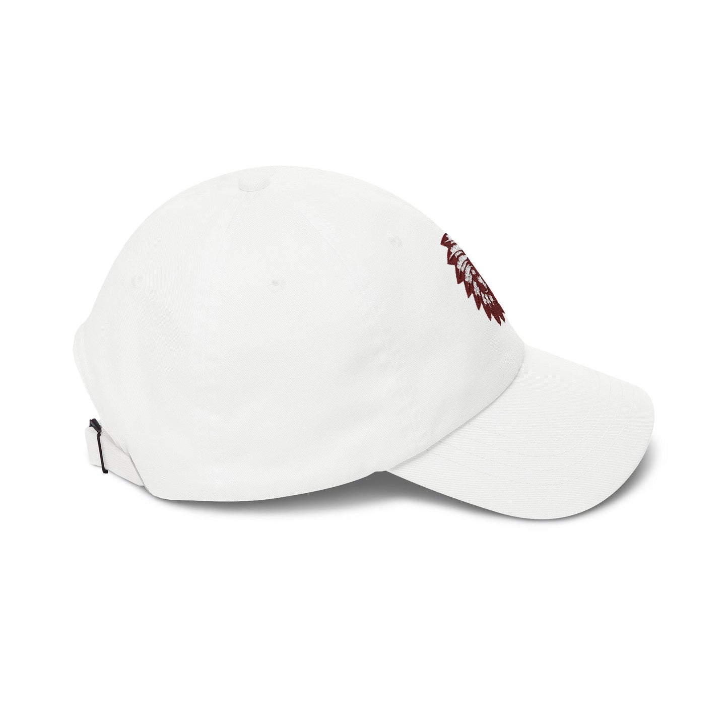 Embroidered CW Indians Mascot— Classic White Baseball Hat