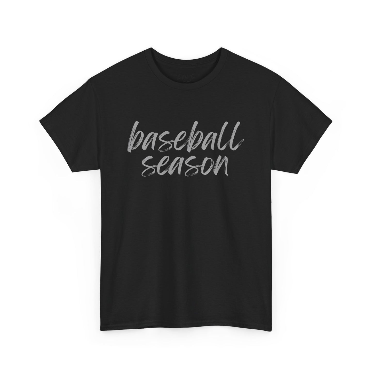 Baseball Season- Grey Text Tee