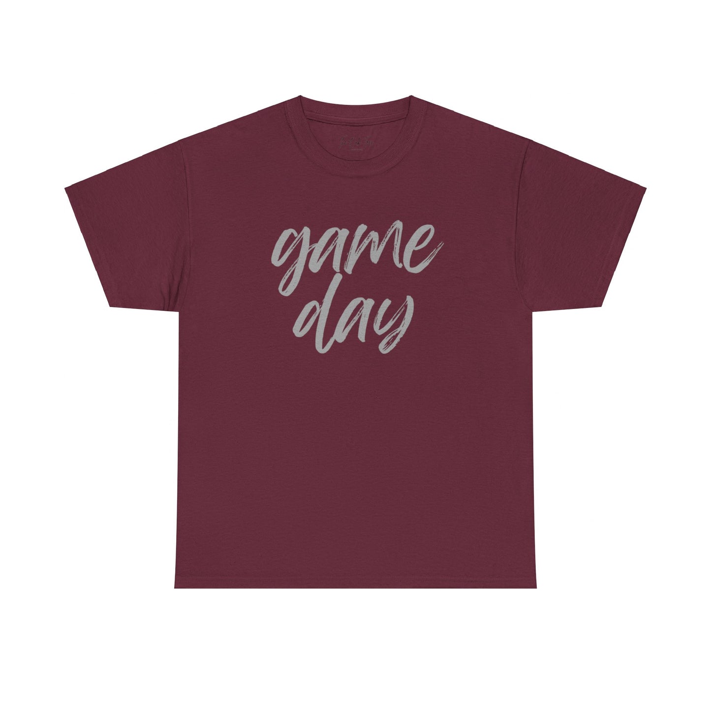Game Day- Grey Text Script Tee