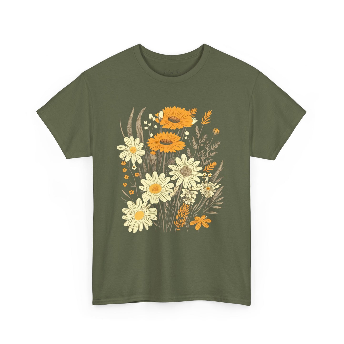 Floral Collage Unisex Heavy Cotton Tee