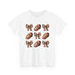 Football & Bows Tee — Cute Game Day Shirt for Fans & Moms