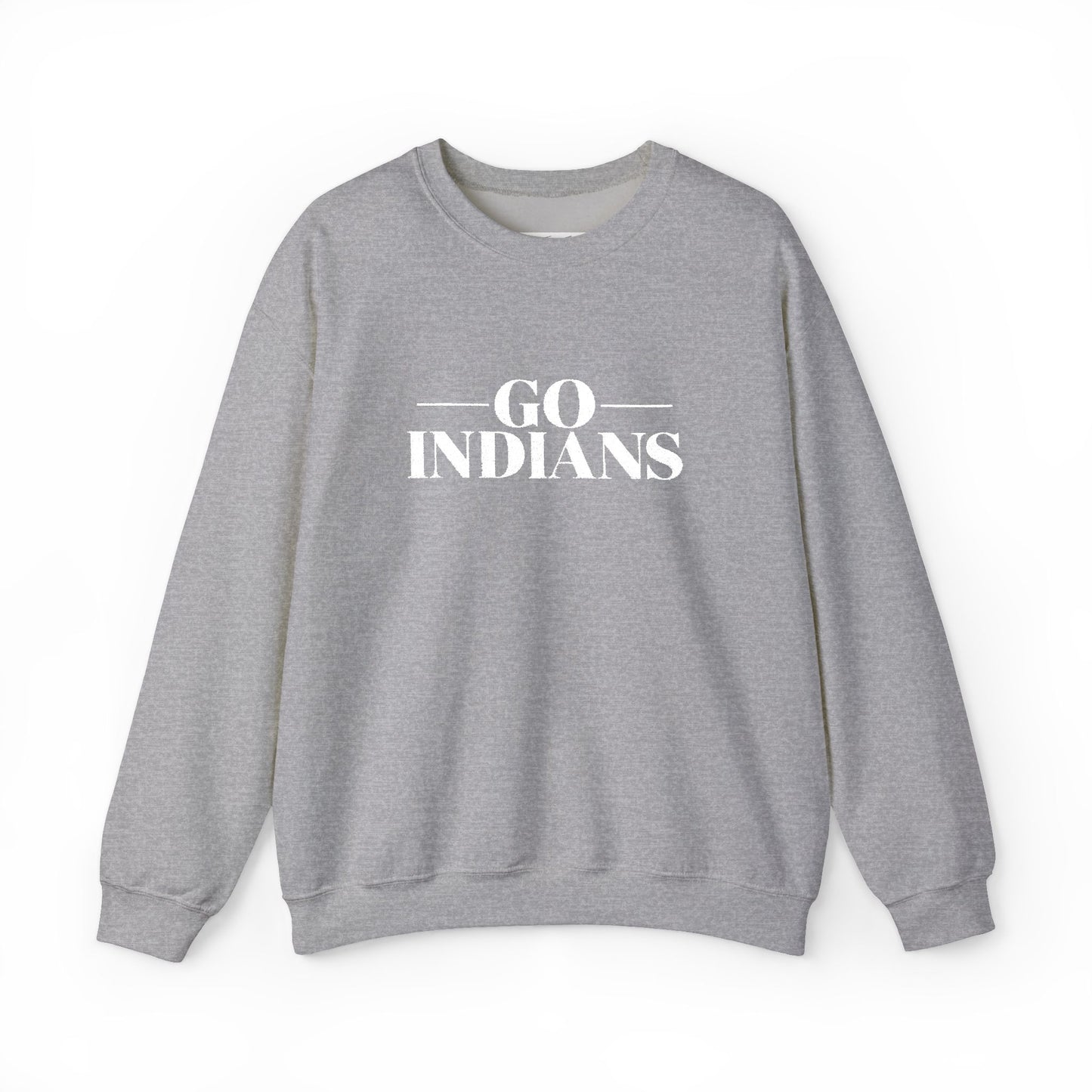 Embroidered Crewneck Sweatshirt - Go Indians