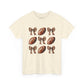 Football & Bows Tee — Cute Vintage Football Pattern Shirt for Fans
