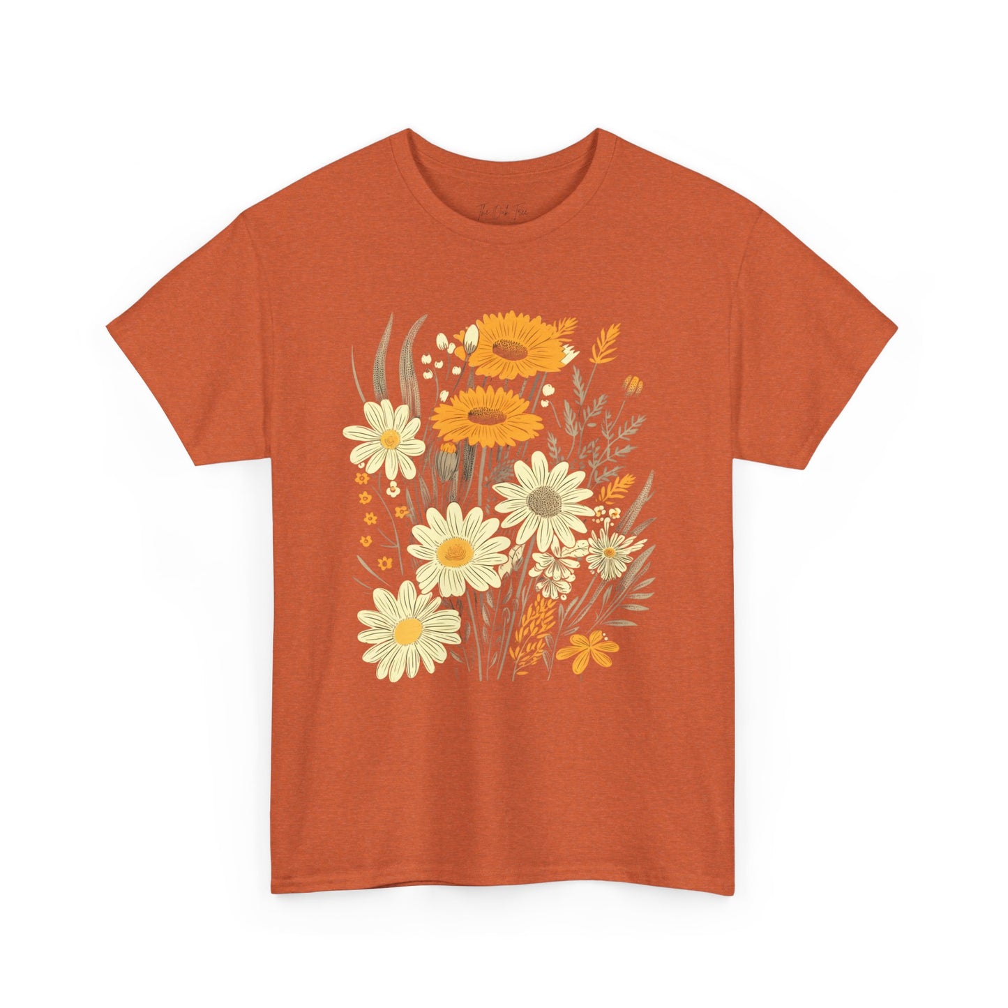 Floral Collage Unisex Heavy Cotton Tee