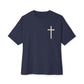Oversized & Boxy Lift Heavy Pray Hard  Tee — Faith & Fitness Tee