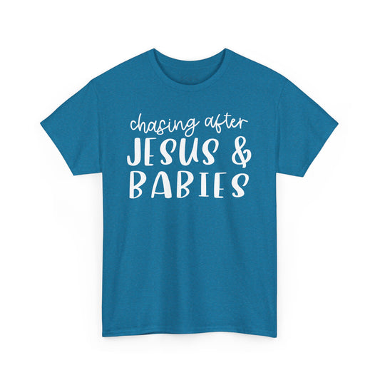 Chasing After Jesus and Babies Unisex Heavy Cotton Tee