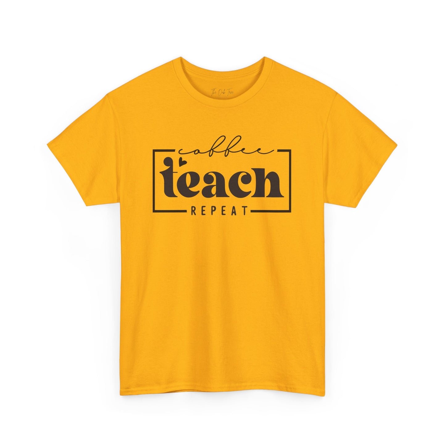 Coffee Teach Repeat Unisex Heavy Cotton Tee