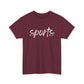 Sports- White Text Tee