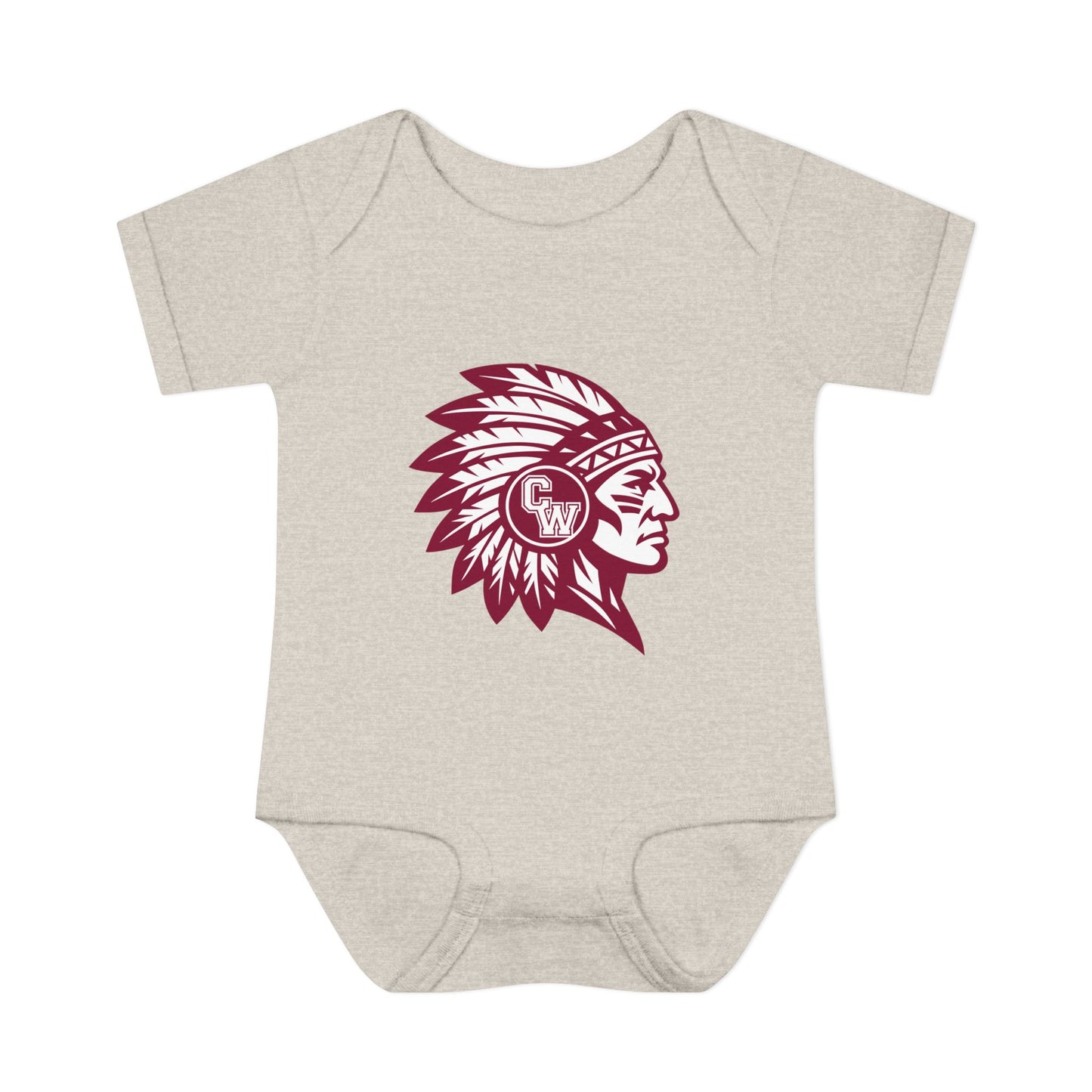 Infant Bodysuit — Maroon CW Indians Logo Baby Onesie