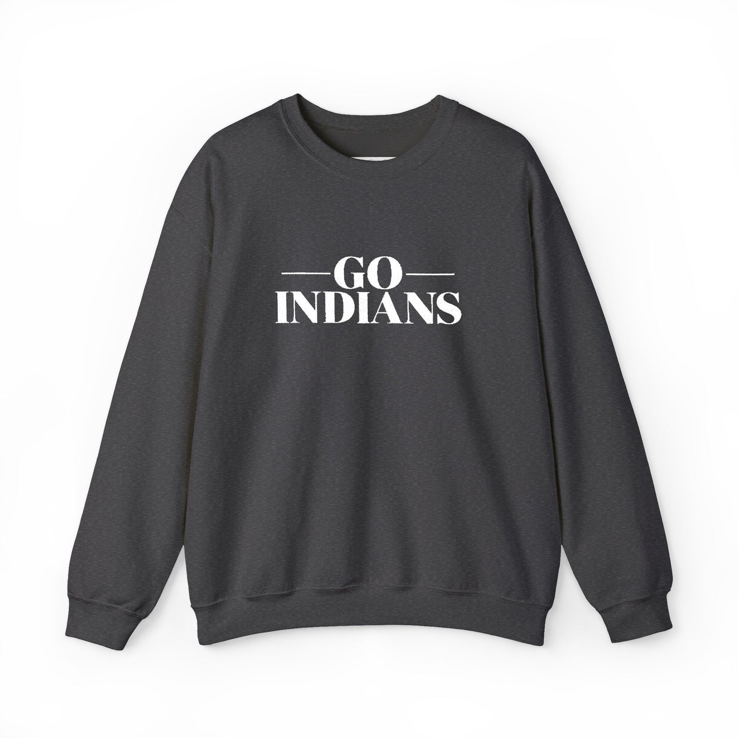 Embroidered Crewneck Sweatshirt - Go Indians