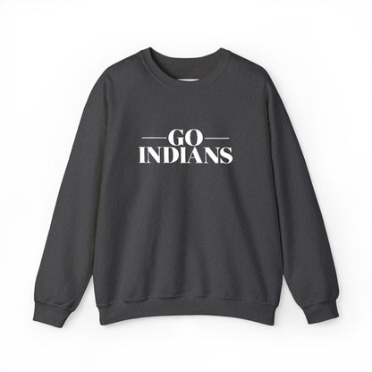 Embroidered Crewneck Sweatshirt - Go Indians