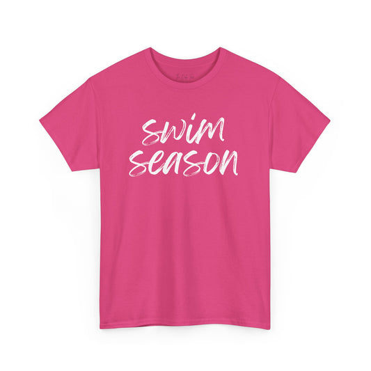 Swim Season- White Text Tee