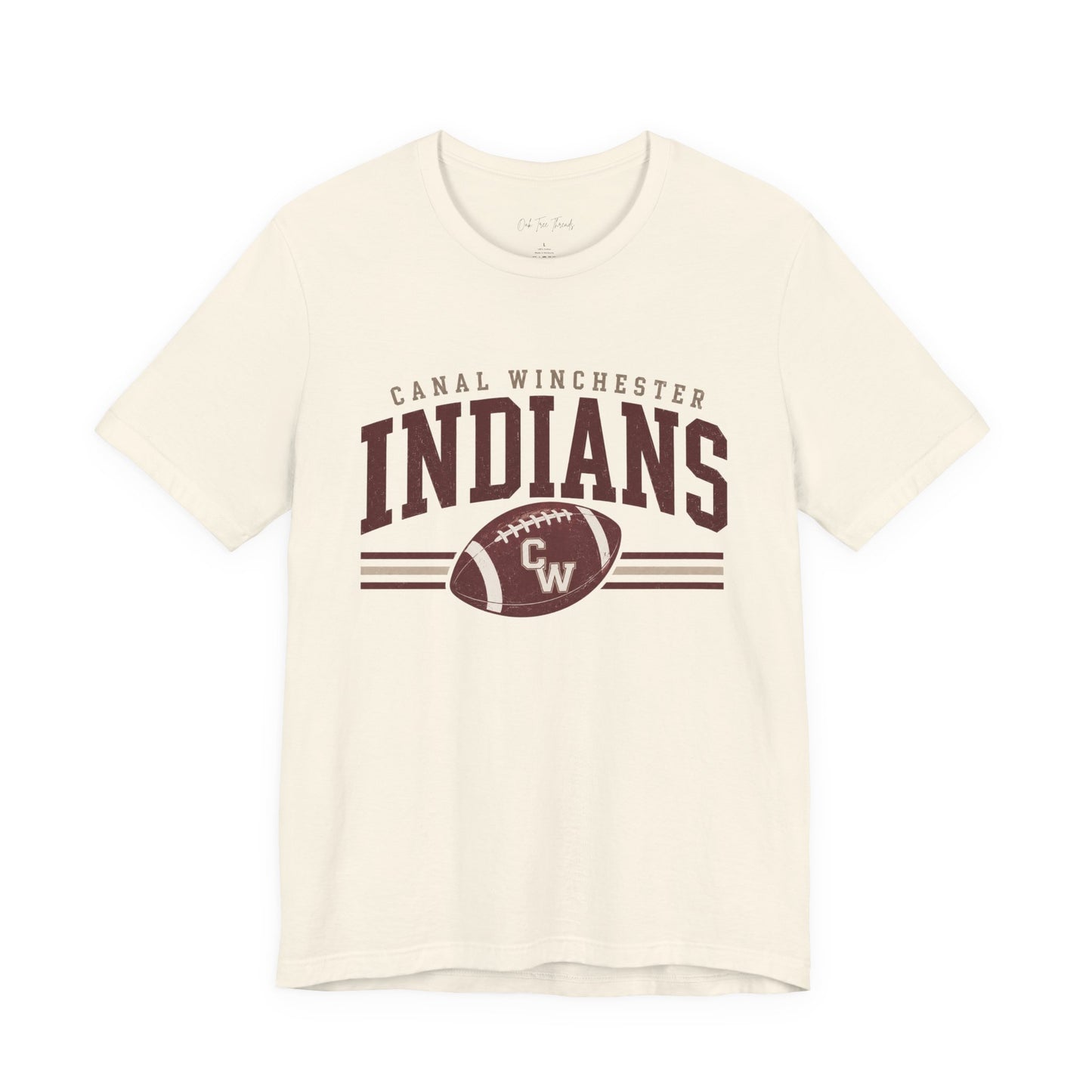 Canal Winchester Indians Football Tee — School Spirit Short Sleeve Shirt