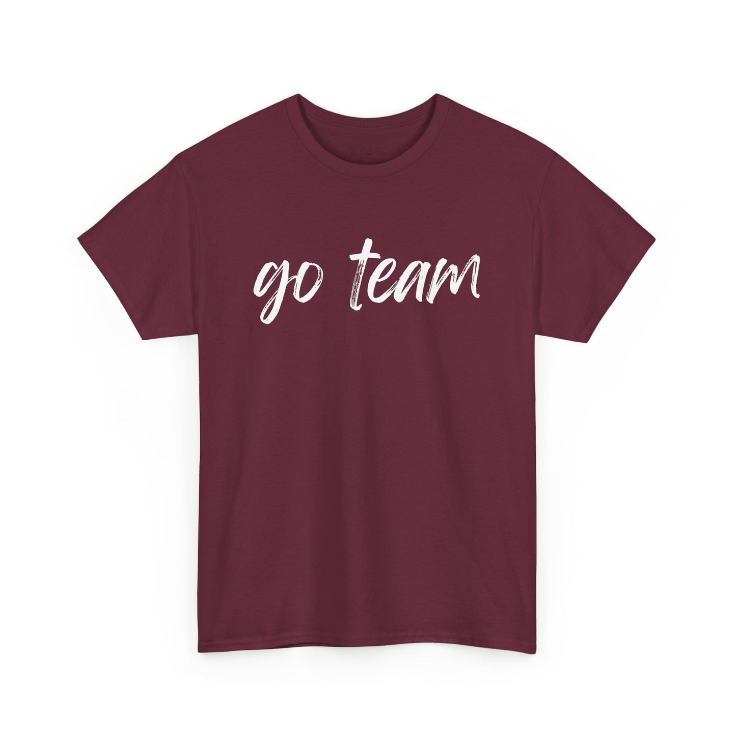 Go Team- White Text Tee