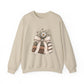 Crewneck Sweatshirt — Vintage Books & Daisies Floral Stack
