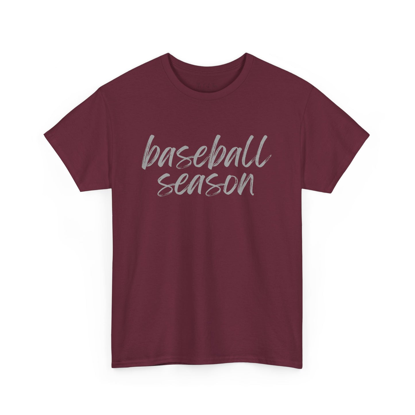Baseball Season- Grey Text Tee