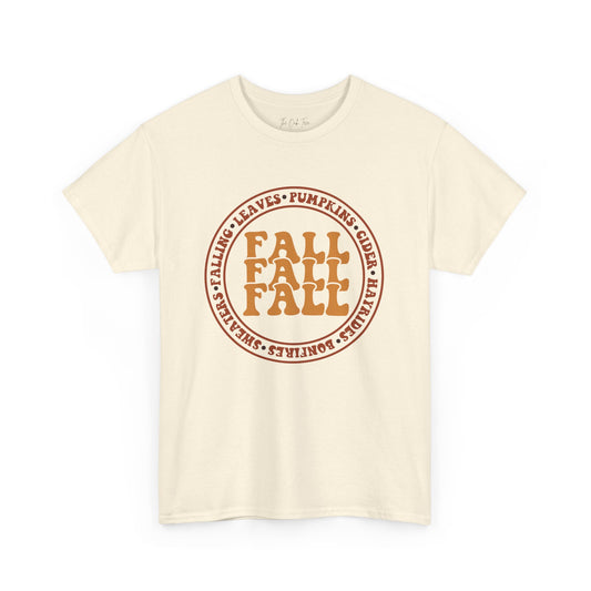 Falling Leaves Pumpkins Cider Hayrides Bonfires Sweaters Unisex Heavy Cotton Tee