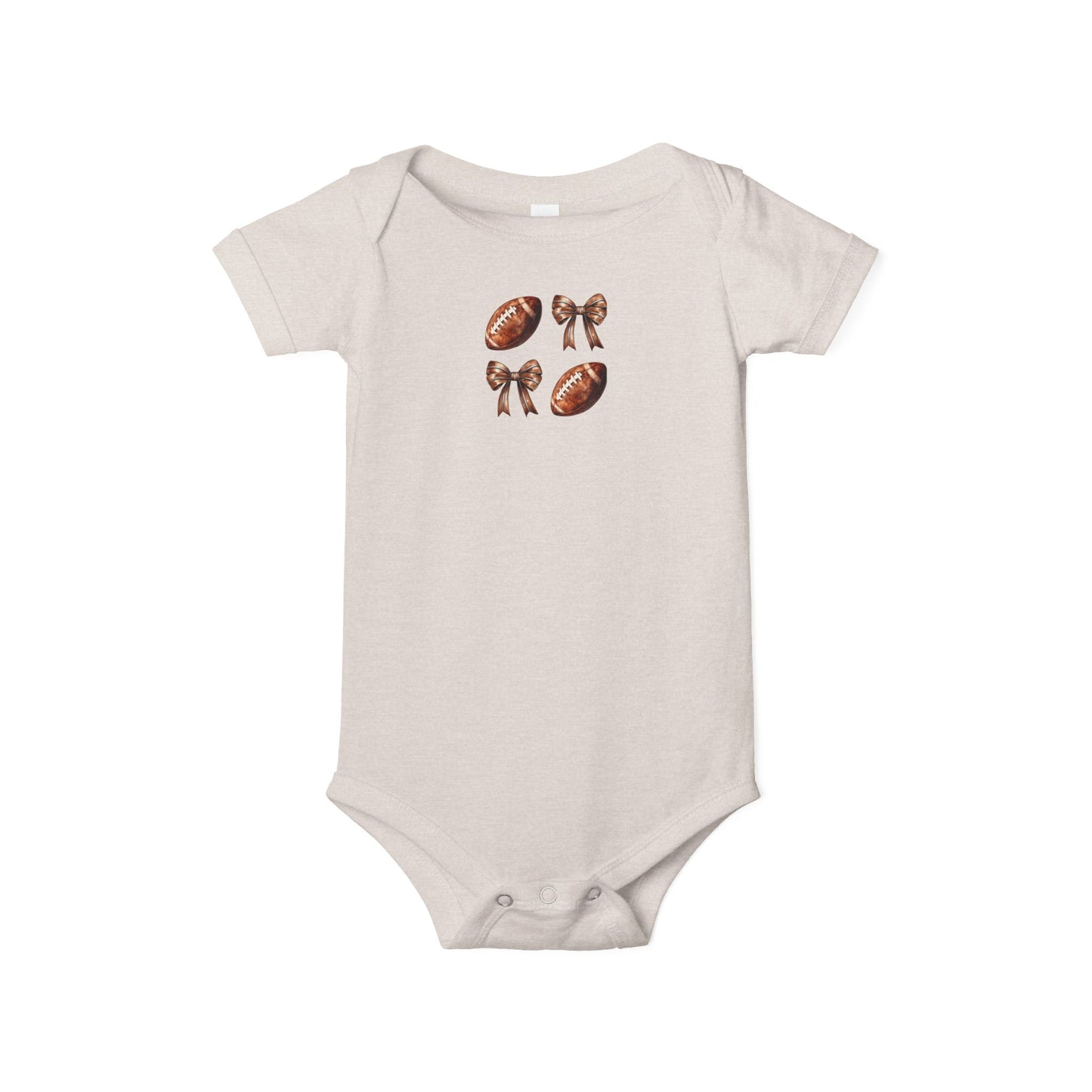 Baby Football Bodysuit – Cute Tiny Fan Infant One-Piece (BELLA + CANVAS)