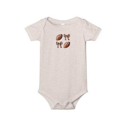 Baby Football Bodysuit – Cute Tiny Fan Infant One-Piece (BELLA + CANVAS)