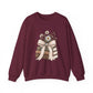Crewneck Sweatshirt — Vintage Books & Daisies Floral Stack
