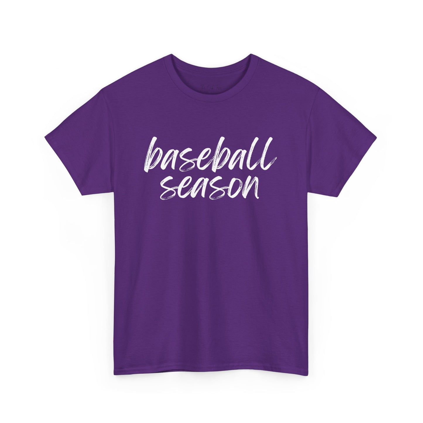 Baseball Season- White Text Tee
