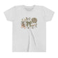 Ballet Floral Youth Tee — Pink Ballet Slippers & Bow Dance Shirt