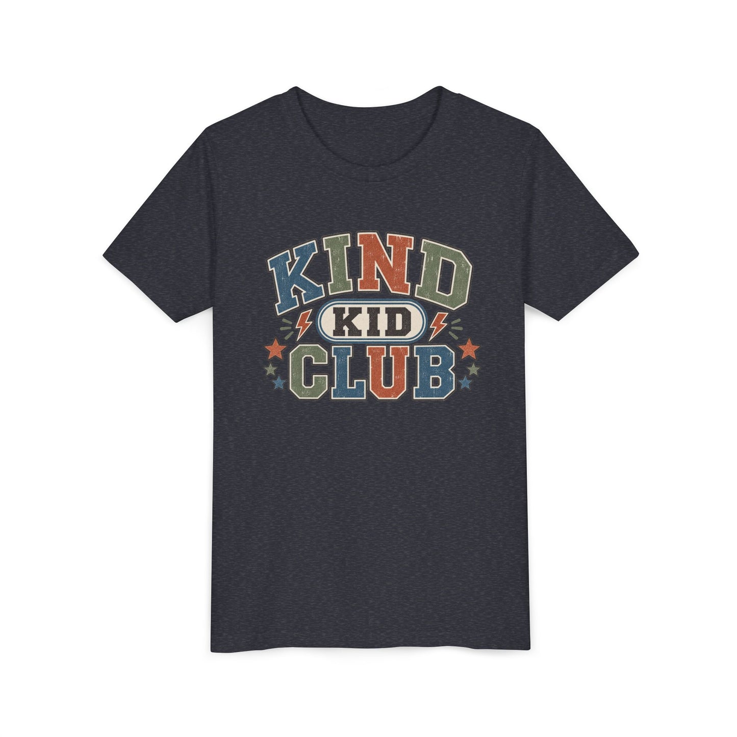 Kind Kid Club Youth Tee — Retro Positive Kids Shirt