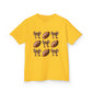 Kids Football & Bows T‑Shirt — Cute Gridiron Pattern for Girls, Youth Game Day Tee