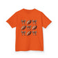 Kids Football & Bows T‑Shirt — Cute Gridiron Pattern for Girls, Youth Game Day Tee