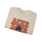 Amanda-Clearcreek Aces Stacked Crewneck Sweatshirt